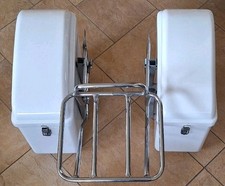 Große 2x 36 Liter GFK Motorradkoffer abschließbar &  Gepäckträger Kofferträger 