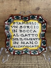 Italian maiolica proverb - proverb, 4"