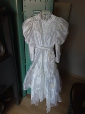 Kommunionkleid Gr.140 Kommunionskleid Weise Kommunion Mit Perlen und Pailletten 