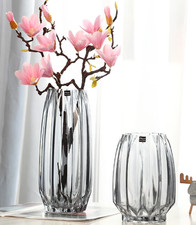Klar Glasvasen Gerippt Design