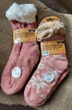 2er Hüttenschuhe Hüttensocken Bettschuhe Norwegersocken Kuschelsocken  35-42 ❤