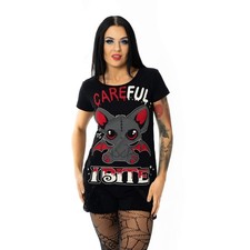 Cupcake Cult T-Shirt I Bite Kitty Katze Dämon Vampir Cute Kawaii Goth Gothic