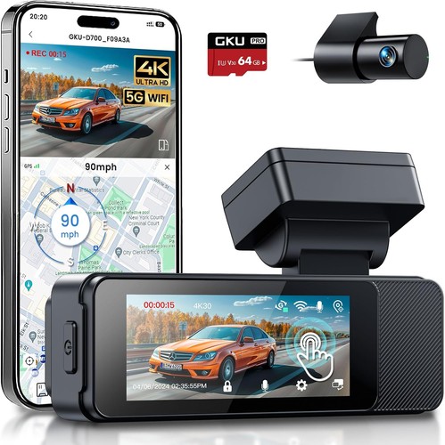 Dashcam 5k touchscreen - 4k/2,5k,