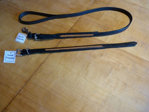 Set halsband leder x - leder, 1,8