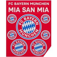 Aufkleber FC Bayern München 9er Bunt Aufkleberkarte Auto mia san mia Sticker FCB