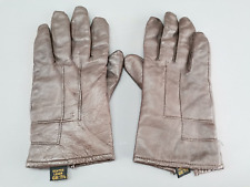 Echt Leder Handschuhe Oldtimer-Zubehör braun Vintage innen gestrickt Größe 7,5