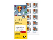 Markenset Ballonpost, Briefmarke zu 0,95 €, 10er-Set