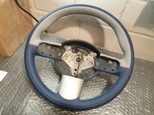 Mini Cooper Cooper S R50 R53 Lederlenkrad Sportlederlenkrad Blau Grau Weiß