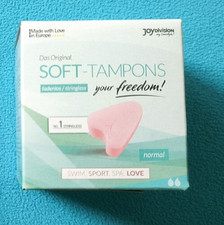 3 Joydivision Soft-Tampons Tampons ohne Band fadenlos Schwämmchen rosa Schwimmen