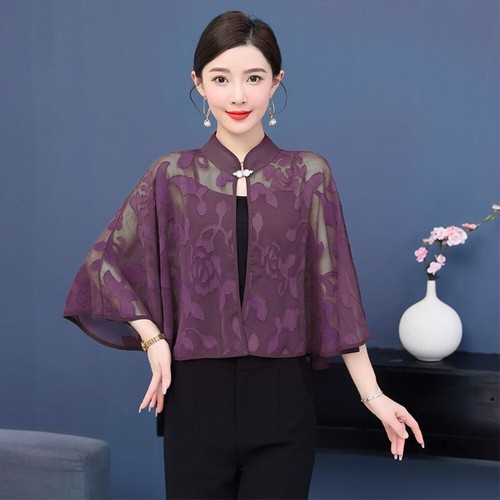 Damen chiffon bolero - chiffon,