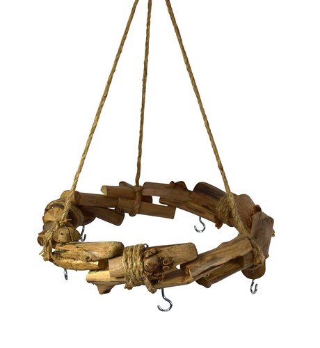Holz hänge kranz natur - holz,