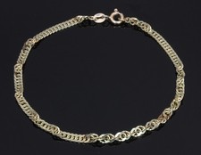 Massives gedrehtes Panzerarmband 9 Karat Gelbgold 7,0 Zoll (80,25.708)