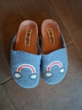 Hausschuhe Mädchen 32 Regenbogen Pantoffeln Blau