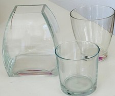 3 Stk.  Glas Vase Blumentopf Transparent Glas Modern Vase, sehr gut Zustand