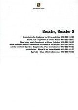 Ergänzung zur Bedienungsanleitung PORSCHE Boxster 981 · Sportschalensitz ·  2013