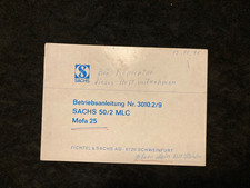Betriebsanleitung  Sachs 50/2