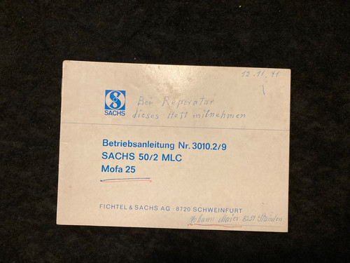 Betriebsanleitung sachs 2 - ,
