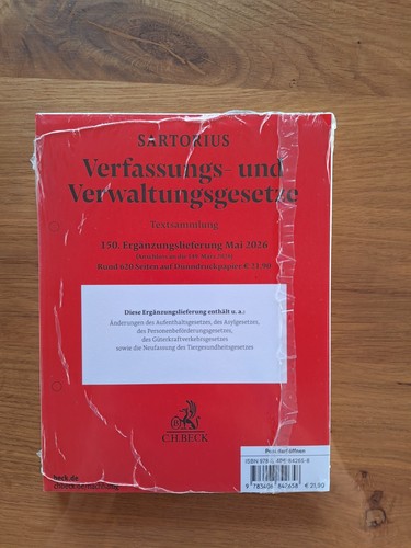 Sartorius verfassungs und - verfassungs-,