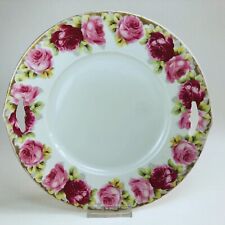 Rote Rosen Dekor Gold Cäcilie Tausendschön Rosenmuster Gebäckteller Kuchenplatte