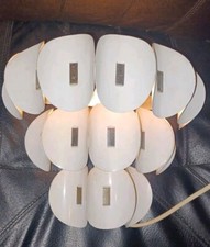 VINTAGE PAIR WALL LAMPS WHITE
