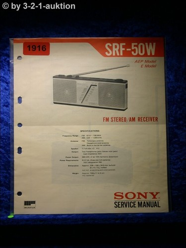 Sony service manual - service, srf
