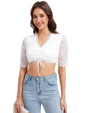 Dirndlbluse Damen Spitze