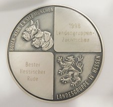 Medaille / Plakette Boxer Klub München 1998 Bester Hessischer Rüde Ø9cm