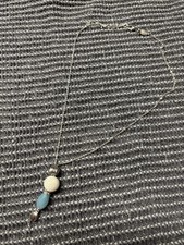 Kette von Fossil mit Anhänger, 925er Silber, Neuwertig