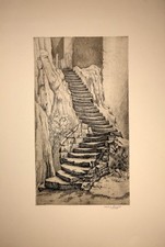 Komposition einer Steintreppe