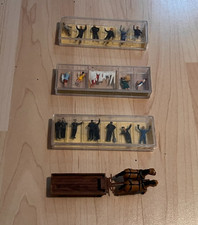 Preiser H0 -  Figuren -- Nr. 225 / 4014 / 4105 + Pferdewagen - Top Zustand