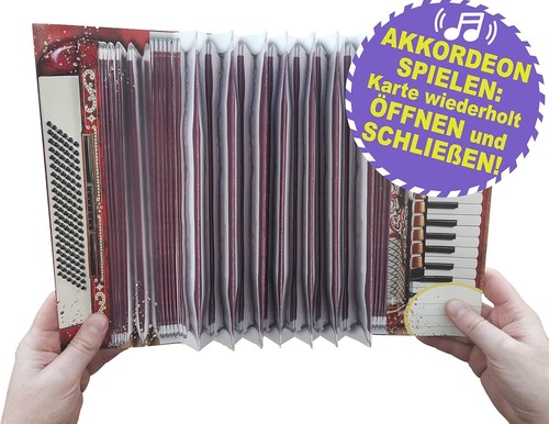 Akkordeon glückwunschkarte - akkordeon,