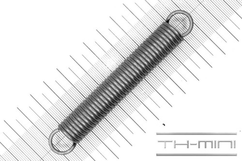 Zug feder 2mm haken - 2mm, Öse