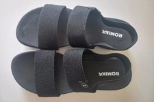 1 x getragene schwarze Romika-Sandale für Frauen in Größe 37