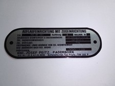 Peitz Typenschild Schild