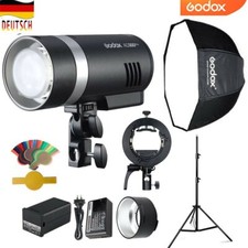 Godox AD300Pro Outdoor Flash TTL 2,4G 1/8000 HSS+S2 Blitzhalter+Stativ+Softbox
