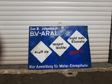 Original B.V.-Aral Emaille Schild 98x68,5 cm