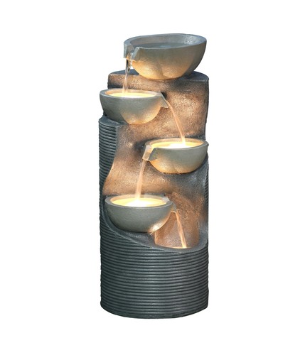 Gartenbrunnen salo mit led - salo,