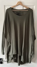 rundholz black label Tunika Kleid S Small Khaki Grün T-Shirt Baumwolle Oversize