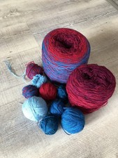 Farbverlaufsgarn  Bobbel 3 fädig 450g Reste