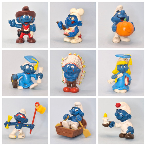 Vintage schlumpf figuren - vintage,