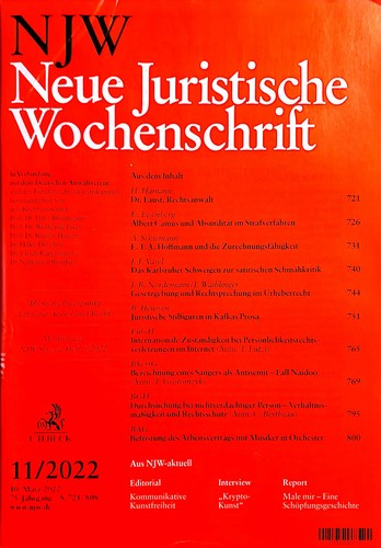 Njw 2022 neue juristische - 11/2022,