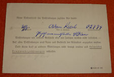 Feldpost Schützen-Regiment 2 Rennweg-Kaserne Wien Siegfried Rösch Wetzlar 1939