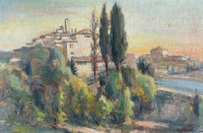 Landschaft, Dorf Saint-Paul de