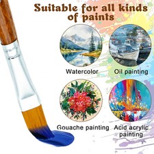 Flaches Pinselset 12-teilig