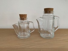 2 x WMF Erdnussspender Nusskanne  Korkdeckel Glas 60er / 70er