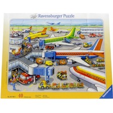 Ravensburger Puzzle Kleiner Flugplatz 067008 Kinder Rahmenpuzzle Flugzeug 40 Tei