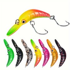 7x Mini Forellen Wobbler | Crankbait Set 50mm/2,5g Barsch Set Köder Einzelhaken