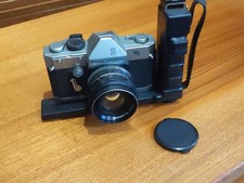 Revue V6 Kamera, Objektiv CC Auto 1,8/55 und Griff Spiegelreflex Dachbodenfund