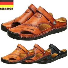 Sommer Herren Sandalen Echtes Leder Outdoor Bequeme Römische Strand Hausschuhe