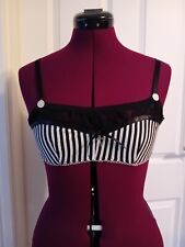 Vecona BH Bustier Gestreift Steampunk Gothic Punk S Neu